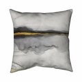 Begin Home Decor 26 x 26 in. Gold Stripe Abstract-Double Sided Print Indoor Pillow 5541-2626-AB74